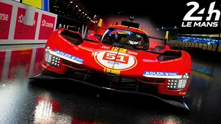 Le Mans WINNING Ferrari 499P at NIGHT/HEAVY RAIN