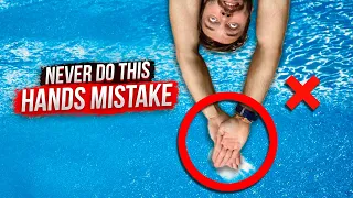How to grab your hands on a hands-first entry | TOP-4 ways in diving | Tutorial in swimming pool