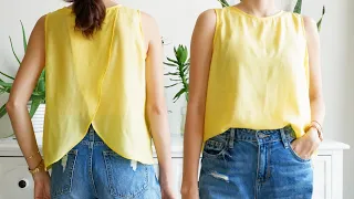 DIY Split Back Top | How To Make Split Back Top | Sewing Tutorial