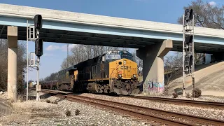 Trains Flying Through Taylorsville Metro Park!  Fast CSX Trains, A Flood Wall,  Aqueduct & Railfans