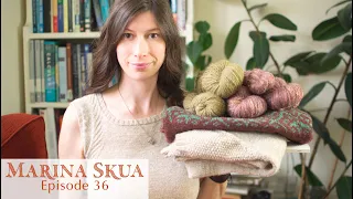 Marina Skua Podcast Ep 36 – Knitting for a wet summer, yarn spinning and dyeing adventures