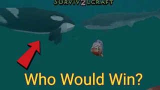 Great White Shark Vs. The King Of The Ocean!! - Survival Craft 2