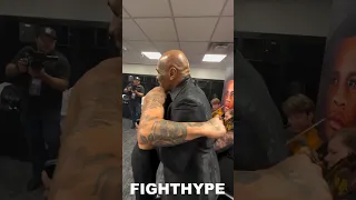 Mike Tyson EMBRACES Ryan Garcia & GIVES FINAL ADVICE MOMENTS BEFORE Devin Haney Fight