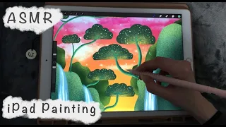 ASMR - Painting in Procreate - Close Whispering - iPad writing Sounds - Pencil Sounds