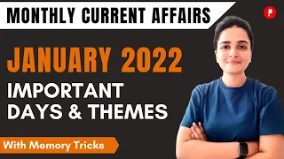 January 2022 Important Days & Theme | Monthly Current Affairs 2022 | With Memory Tricks