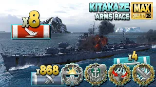 Destroyer Kitakaze with 1sec reload dominates the map - World of Warships