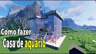 Minecraft Como construir uma casa de aquário (fácil)