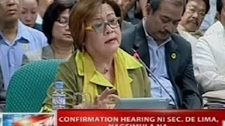 NTVL: Confirmation hearing ni Sec. Leila De Lima