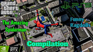 GTA 5 Spiderman ragdolls Compilation | GTA 5 With Ultra Realistic Graphics Mod Gameplay PS5