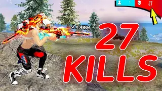 27 kills 💪AWM+WOODPECKER 99% Headshot Rate ⚡| Solo Vs Squad Full Gameplay | intel i5 🖥 Freefire