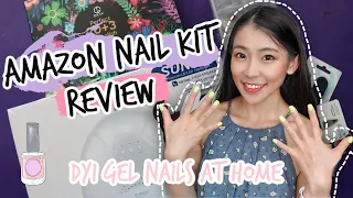 Amazon Nail Kit Review for At Home DIY Gel Nails|Nail Gel Polish Kit & UV Light LED Nail Lamp