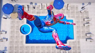 GTA 5 Iron Spiderman Ragdolls Compilation Stunts/fails Eps.01 (euphoria physics Showcase)