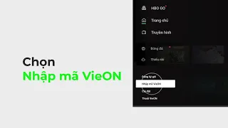 Hướng dẫn nhập mã VieON trên TV