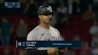 Gleyber Torres with a bases-clearing double in the top of the 10th!