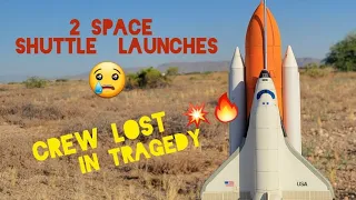 Estes Space Shuttle Model Rocket Launch: CRASH Crew Lost #rocketry