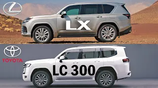 2022 Lexus LX vs TOYOTA Land Cruiser