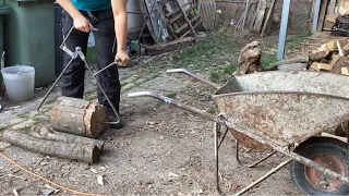 Homemade pinch a log use