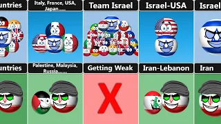 Team Iran VS Israel | Who Has More Powerful Friends [Countryballs]