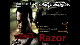 Need For Speed Most wanted Blacklist 1 - Rival Challenge Razor