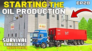 STARTING TO PRODUCE OIL Survival Challenge Multiplayer FS22 Ep 28