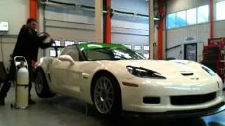 Corvette racecar Air Jack system test