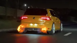 VW Golf 7 Gti 350Bhp Stage 2 - Brutal exhaust fire & bangs
