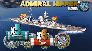 Cruiser Admiral Hipper: Good Gameplay #1 - World of Warships