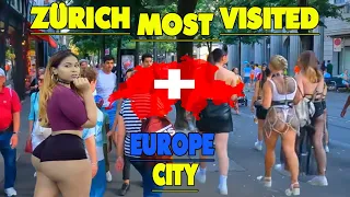 Zürich Switzerland, city heart stroll 2024, Most expensive and breathtaking destination in Europe
