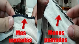 Como poner mas o menos puntadas en la overlock industrial | mecanica confeccion