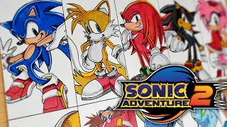 Drawing SONIC Adventure 2 | Sonic The Hedgehog