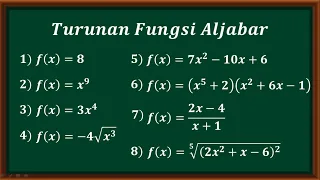 Turunan fungsi aljabar