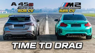 AMG A45 S vs BMW M2 Comp - TIME TO DRAG