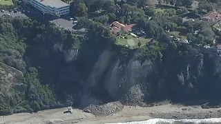 Palos Verdes Estates landslide: Cliff crumbles, closes beach