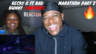 My Sister Reacts To Becky G, Bad Bunny - Mayores (Official Video) [Marathon] Part2