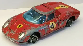 Corgi Ferrari Berlinetta Le Mans No. 314. Repair, cutting tires, die-cast model.