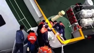 Watch: South Korean ferry captain rescued from disaster