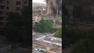 Пожар в Краснодаре 04.07.2019, начался в 4 часа утра.