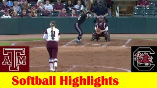 #22 South Carolina vs #19 Texas A&M Softball Game Highlights, March 8 2024