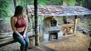 SURVIVING 100+ MPH WIND STORM OFF GRID in a YURT - BRICK OVEN PIZZA | WILD PINE MUSHROOMS - Ep. 114