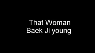 That Woman  - Baek Ji Young   Lower Key Male Karaoke