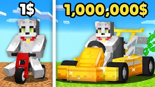 AUTO de 1$ vs AUTO de 1,000,000$ 💰😱 MINECRAFT