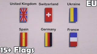 ✔️ Minecraft 1.19 : 15+ Europe Country Flags Banner Designs (Tutorial)