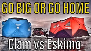 Eskimo vs Clam - Monster Ice Shelter Comparison