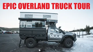 Epic Overland Ram Truck Build with MITS ALLOY Flatbed and Four Wheel Camper! (Rig Tour)