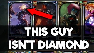 Placing a Bronze Riven Main in a Diamond Solo Q Game - League of Legends