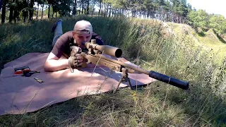 Стреляем на 150 м  субминута  глушитель IMMORTAL 18x1  .308  Remington 700 SPS Tactical