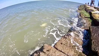 Shoes for *Jetty Fishing* walk on slippery rocks (S6 E49)