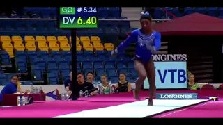 Simone Biles vault qualifications Doha 2018