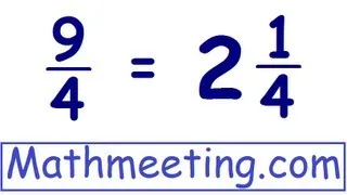 Improper fractions to mixed numbers