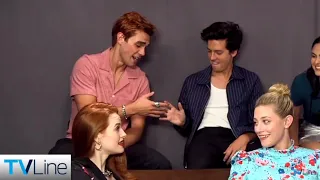 Kj Apa and Cole Sprouse being the kids In the back of the classroom for 1 minute and 17 seconds